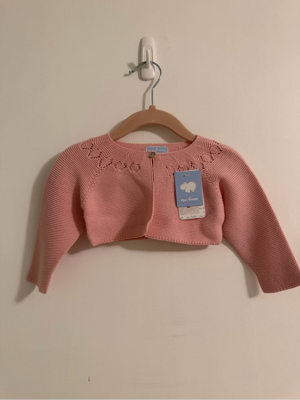 NWT Mac Ilusion Pink Knit Bolero Sweater for Girls